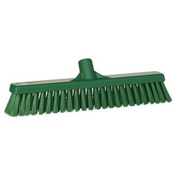 Vikan Floor Broom Soft/Hard Bristle 410mm Green