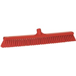 Vikan Floor Broom Soft/Stiff Bristle 610mm Red