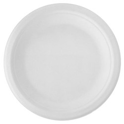 Bagasse Natural Sugarcane Plates 155mm White, Carton of 1000