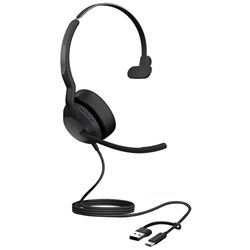 Jabra Evolve2 50 MS Mono Wired Headset USB-C/A Black