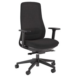 Lume Task Chair Mesh Back With Arms Unassembled Black