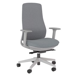Lume Task Chair Mesh Back With Arms Unassembled Grey