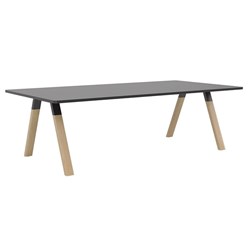 Ligna Boardroom Table 2400x1200mm Oak/Black