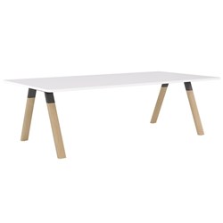 Ligna Boardroom Table 2400x1200mm Oak/White 
