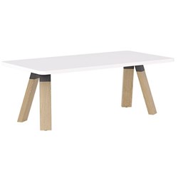 Ligna Coffee Table 1200x600mm Oak/White