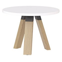 Ligna Round Coffee Table 600mm Oak/White