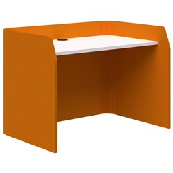 Sonic Focus Desk 850X1200X800mm Orange/Snow Velvet