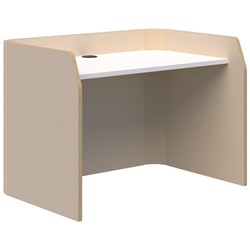 Sonic Focus Desk 850x1200x800mm Natural/Snow Velvet