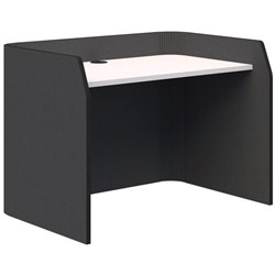 Sonic Focus Desk 850x1200x800mm Charcoal Grey/Snow Velvet