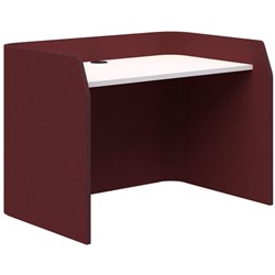 Sonic Focus Desk 850x1200x800mm Maroon/Snow Velvet