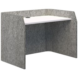 Sonic Focus Desk 850x1200x800mm Marble/Snow Velvet