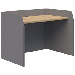 Sonic Focus Desk 850x1200x800mm Charcoal Grey/Classic Oak