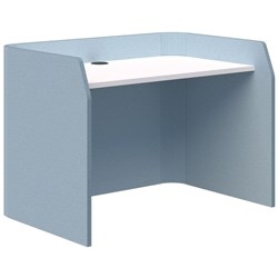 Sonic Focus Desk 850x1200x800mm Pacific Blue/Snow Velvet