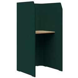Sonic Focus Standup Workpod 1800x900x900mm Peacock Green/Classic Oak