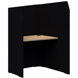 Sonic Mini Focus Standup Pod 1300x900x1000mm Black/Classic Oak