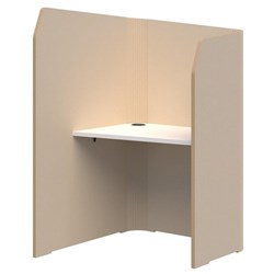 Sonic Mini Focus Standup Workpod 1300x900x1000mm Natural/Snow Velvet