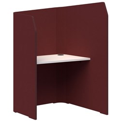 Sonic Mini Focus Standup Workpod 1300x900x1000mm Maroon/Snow
