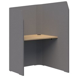 Sonic Mini Focus Standup Workpod 1300x900x1000mm Grey/Classic Oak