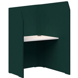 Sonic Mini Focus Standup Workpod 1300x900x1000mm Peacock Green/Snow