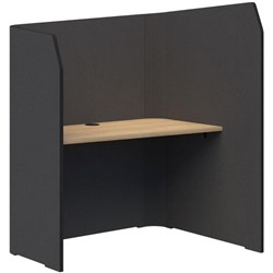 Sonic Focus Pod 1500/1300x1200x1000/625mm Charcoal Grey/Classic Oak