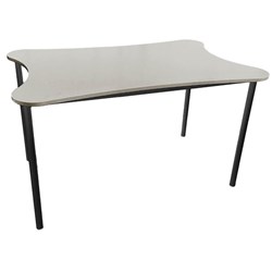 SitRite Bone Shaped Group Table 1200x800x725mm Grey/Black