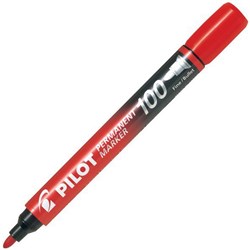 Pilot SCA-100 Red Permanent Markers Fine Bullet Tip, Pack of 12