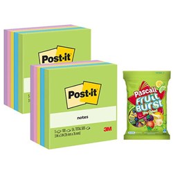 Post-It® Notes 654 76x76mm Floral Fantasy, 2 Packs of 5