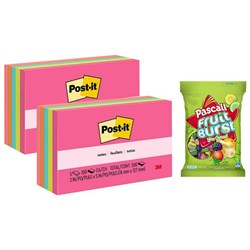 Post-it® Notes 655 76x127mm Poptimistic, 2 Packs of 5