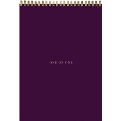 Collins B5 1 On 1 Meetings Pad 50 Sheets Mulberry