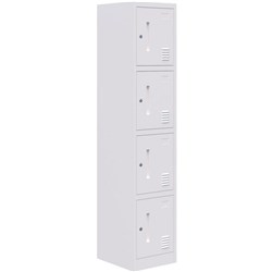 Fortis Locker 4 Door Latch Lock 1850x380x450mm White