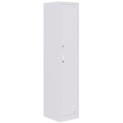 Fortis Locker Single Door Key Lock 1850x380x450mm White