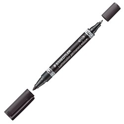 Staedtler Lumocolor 348 Black Double Ended Permanent Marker