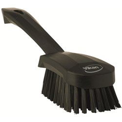 Vikan Short Handled Stiff Bristle Washing Brush 270mm Black