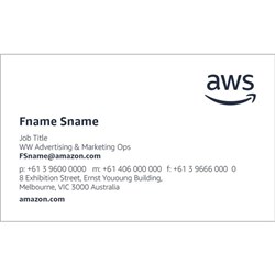 Amazon Web Services Business Cards, Pack of 250