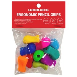 Warwick Pencil Grips Assorted Colours, Pack of 10
