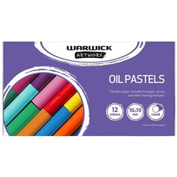 Warwick Artworx Oil Pastels Assorted Colours, Pack of 12