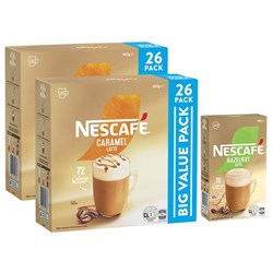 NESCAFÉ Cafe Menu Instant Coffee Sachet Caramel Latté 442g, 2 x Packs of 26