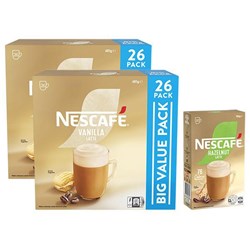 NESCAFÉ Cafe Menu Instant Coffee Sachet Vanilla Latté 442g, 2 x Packs of 26