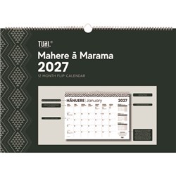 Tuhi Bilingual Wall Calendar Month To View A2 Mahere a Marama 2027