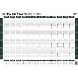 Tuhi A2 Dated Year Wall Planner Double Sided Unlaminated 2027 Bilingual Mahere a Tau