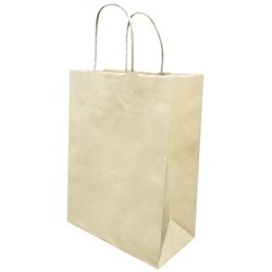 Paper Bag Carrier Handle Small 205x110x275mm Brown, Pack of 250