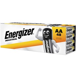 Energizer Industrial AA Alkaline Batteries, Box of 48