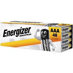 Energizer Industrial AAA Alkaline Batteries, Box of 48