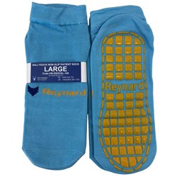 Reynard Non-Slip Sallysock Yellow Grip Large, Pack of 5 Pairs