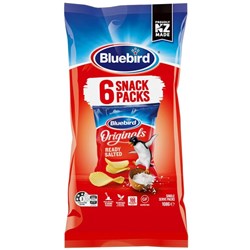 Bluebird Original Chips Ready Salted 108g, Pack of 6