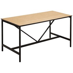 Mobel Student Leaner Table 1600x800x900mm Oak/Black (Min. Order Qty 5)
