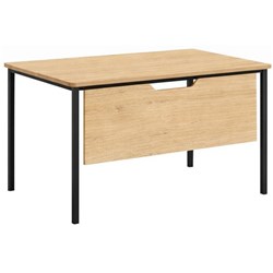 Mobel Teacher Desk With Modesty Panel 1200x700x730mm Oak/Black (Min. Order Qty 5)