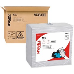 WypAll X60 9433 Pop-up Poly Bag Cleaning Wipes, Carton of 12