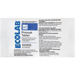 Ecolab ReadyDose Presoak Cleaning Tablets, Carton of 48