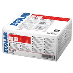 Ecolab Smartpower Mini 2-in-1 Detergent & Rinse Aid Cleaning Tablets, Carton of 24